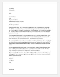 travel agency proposal letter sample