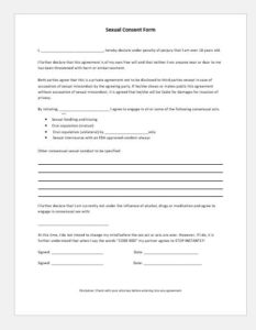 Sexual Consent Form