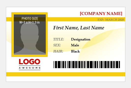 company employee id card badge templates document hub company id badge template