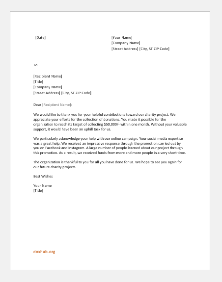 Sample Letter For Volunteer Service Completed from www.doxhub.org