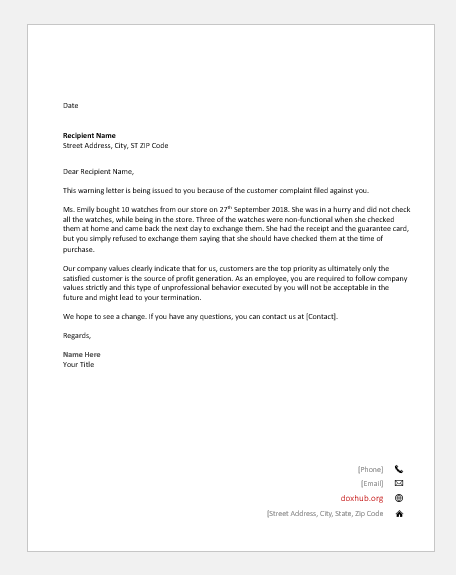 Letter Informing Customers Of Changes from www.doxhub.org