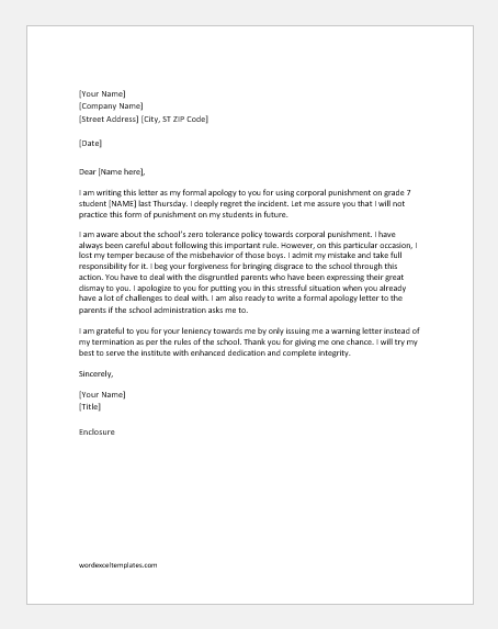 Apology Letter To Teacher from www.doxhub.org