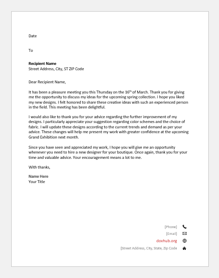 Formal Thank You Letter Format from www.doxhub.org