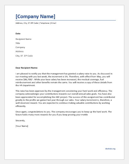 Employee Promotion Letter Template from www.doxhub.org