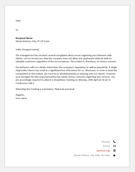 Sample Letter For Employees from www.doxhub.org