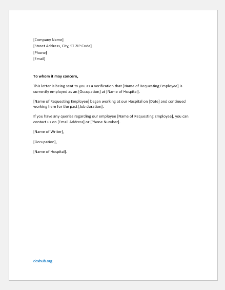 Work Experience Letter SAMPLES for Various Professions | Document Hub