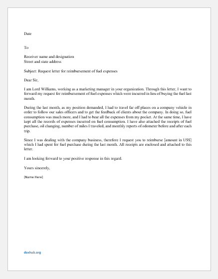 Sample Letter To Insurance Company Requesting Reimbursement from www.doxhub.org