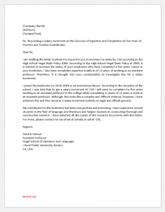 Salary Increment Letter for Assistant Professor | Document Hub