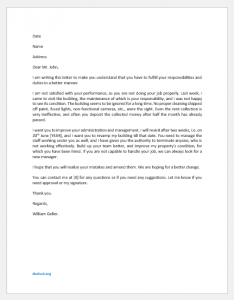 Building Management Responsibility Letter